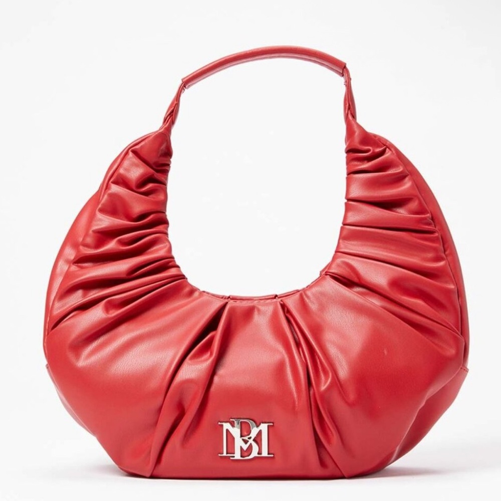 NWT Badgley Mischka Large Pleated Shoulder Bag